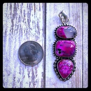 Dendrite Opal 925 Silver Pendant Necklace